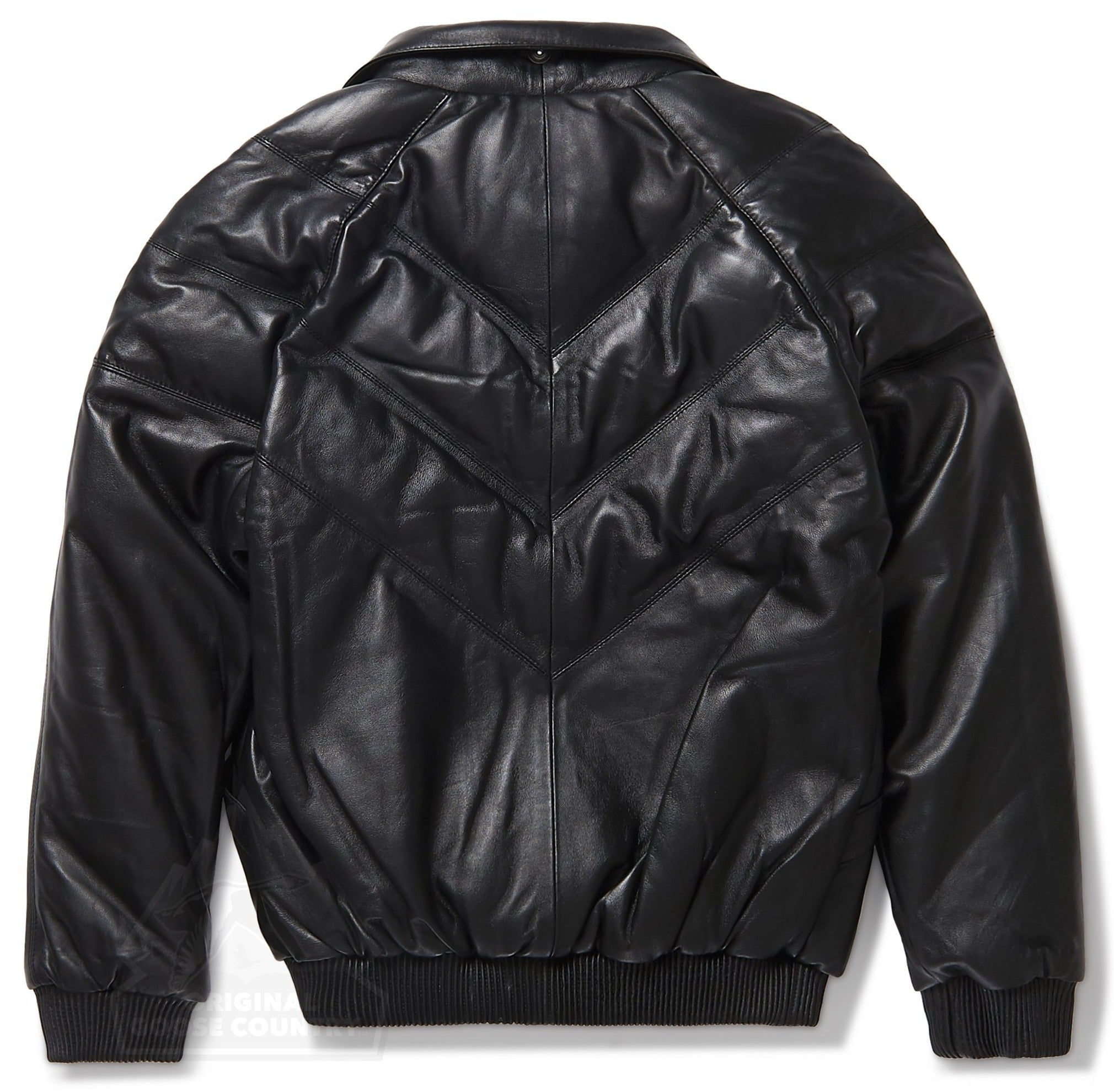 Women’s Black V-Bomber Jacket | Full Grain Apparel