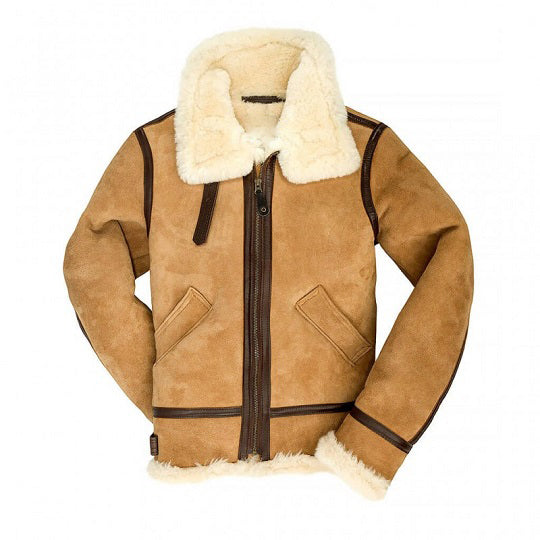 Chaqueta de Piel de Ante B3 Bomber para Hombre | Sofisticación Robusta | Vestuario de Piel Genuina