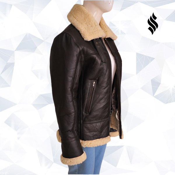 Women’s B3 Bomber Shearling Jacket | Luxury Aviator Style | Full Grain Apparel