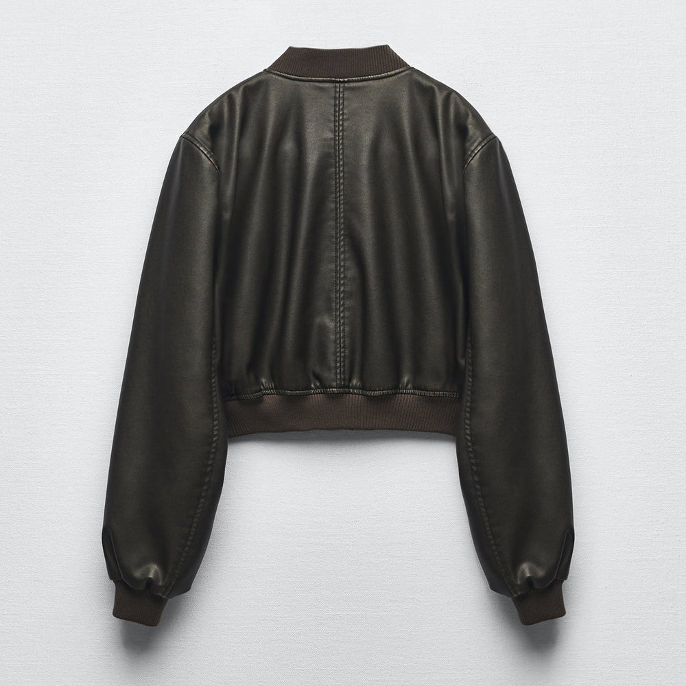 Women’s "A1-Elysium" Aviator | Midnight Black Premium Leather | Shearling-Trimmed Bomber Flying Jacket | Full Grain Apparel