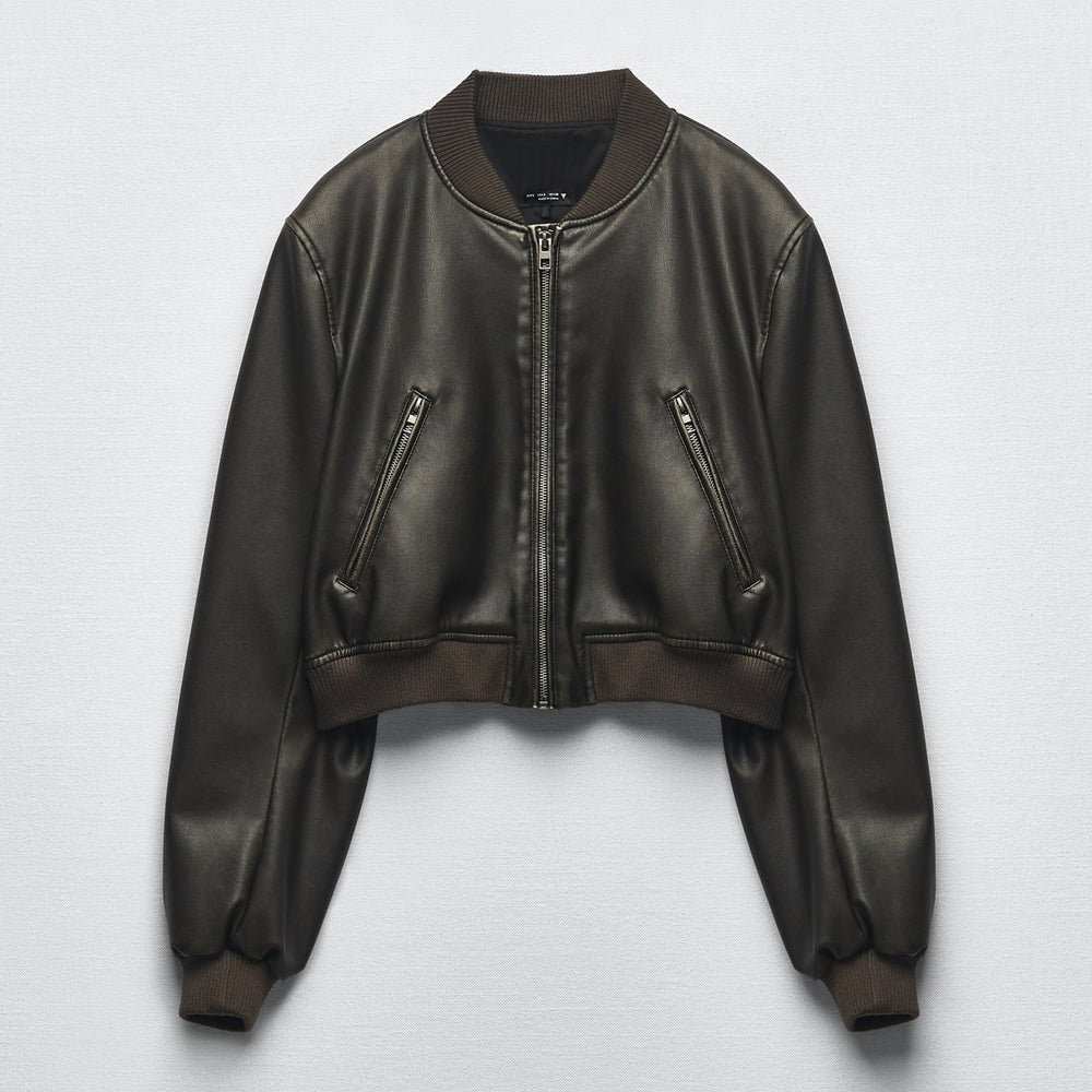 Women’s "A1-Elysium" Aviator | Midnight Black Premium Leather | Shearling-Trimmed Bomber Flying Jacket | Full Grain Apparel