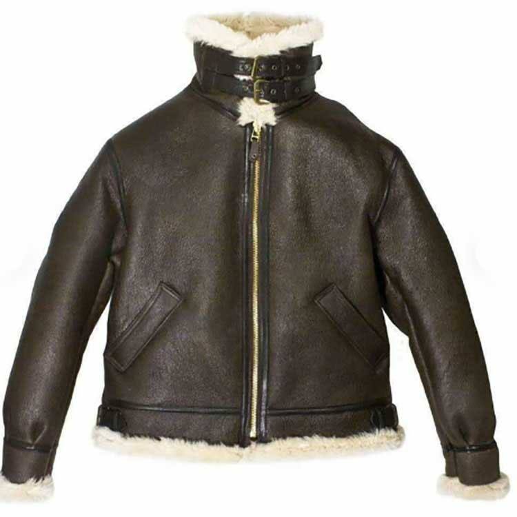 Women’s Brown Aviator Shearling Leather Jacket | Alpine Heritage Luxury | Full Grain Apparel