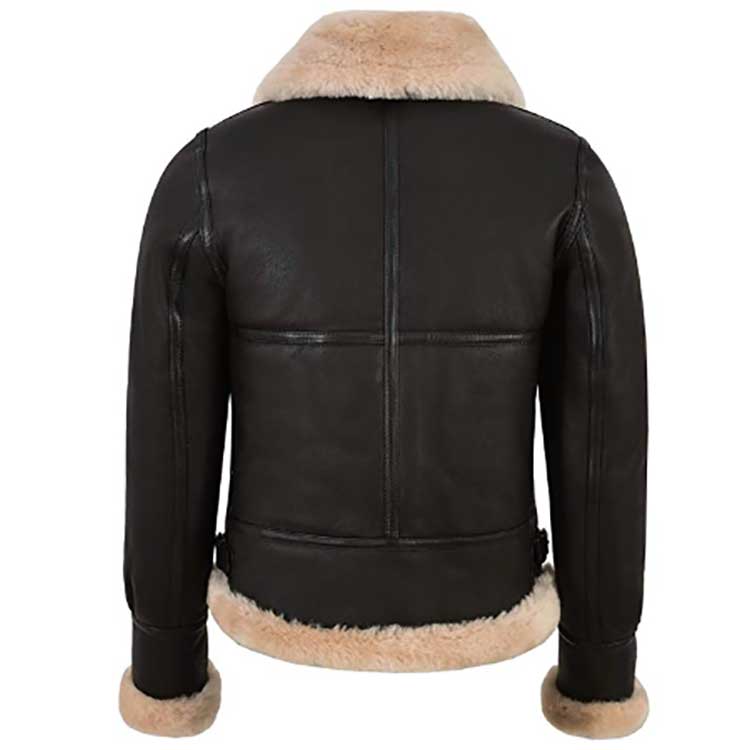 Women’s Flying Aviator Real Sheepskin Leather Jacket | The "Northern Star" Shearling | Full Grain Apparel