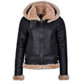 Women’s Hooded Flying Aviator Leather Jacket | The "Arctic Explorer" | Full Grain Apparel