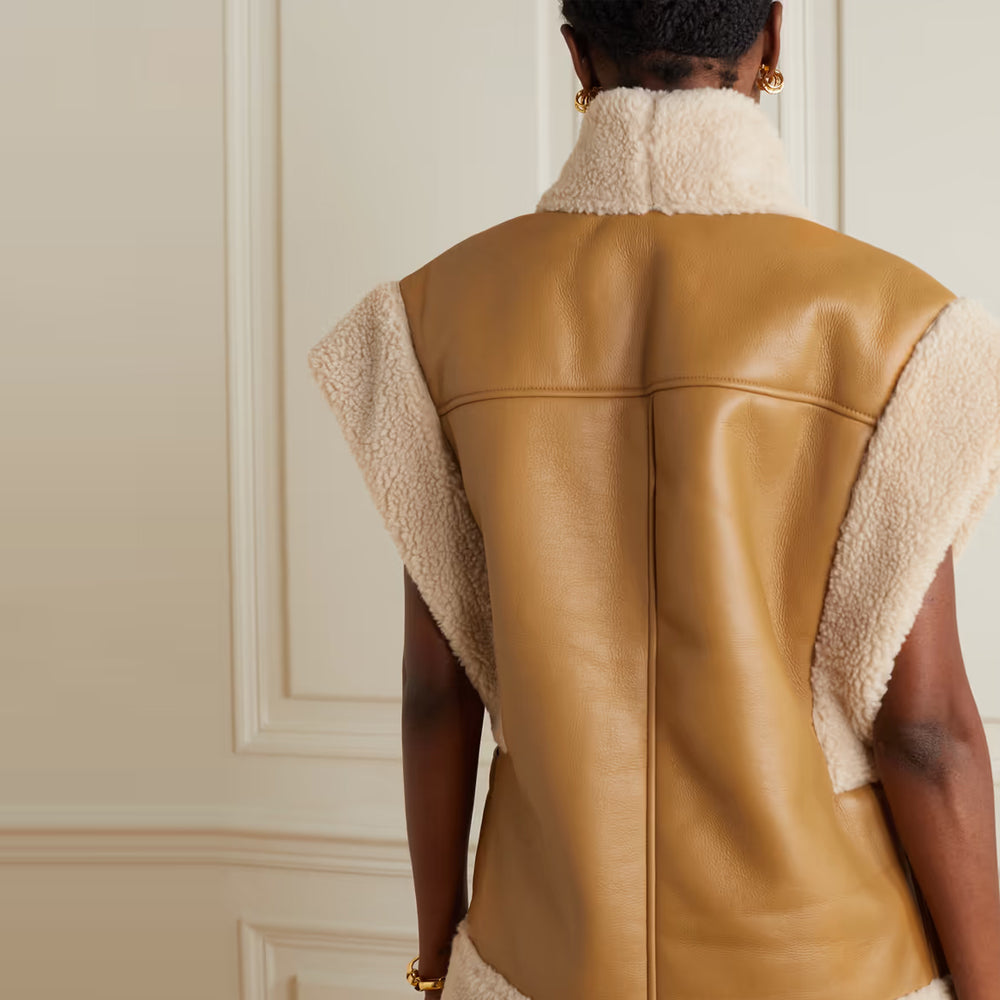 Women’s "Arctic Peak" Vest | Ultra-Thick Premium Sheepskin | High-Density Real Fur Shearling Leather Waistcoat | Full Grain Apparel