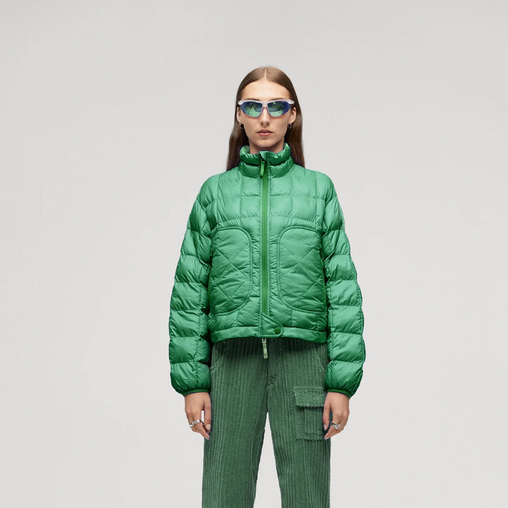 Women’s "Verdant Peak" Down Puffer | Premium Forest Green Water-Resistant Shell | 700-Fill Power Genuine Down Jacket | Full Grain Apparel