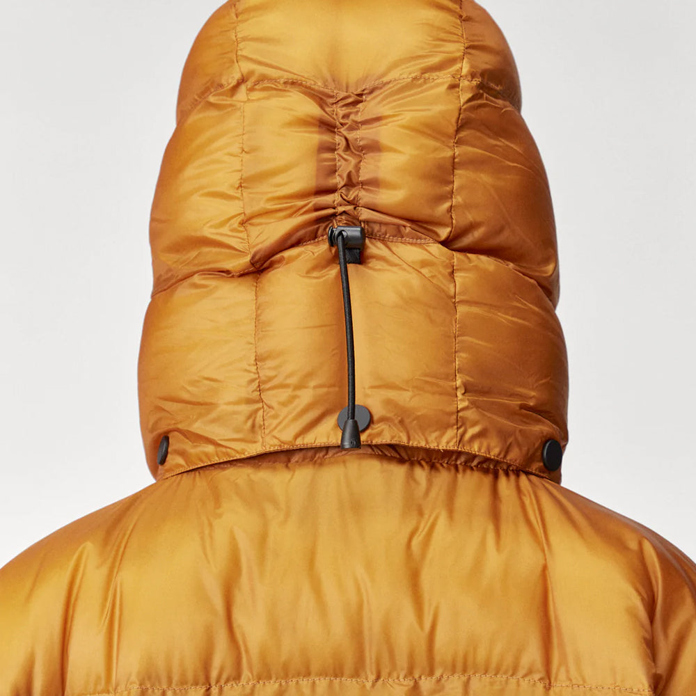 Women’s "Inferno" High-Vis Puffer | Premium Fire Yellow Matte Finish | Insulated Winter Jacket with Integrated Hood | Full Grain Apparel