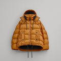 Women’s "Inferno" High-Vis Puffer | Premium Fire Yellow Matte Finish | Insulated Winter Jacket with Integrated Hood | Full Grain Apparel