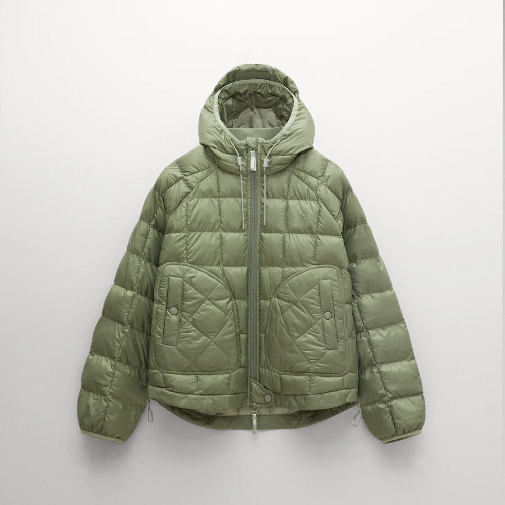 Women’s "Mint Glacier" Down Parka | Premium Light Green Water-Repellent Shell | Insulated Winter Coat with Storm Hood | Full Grain Apparel