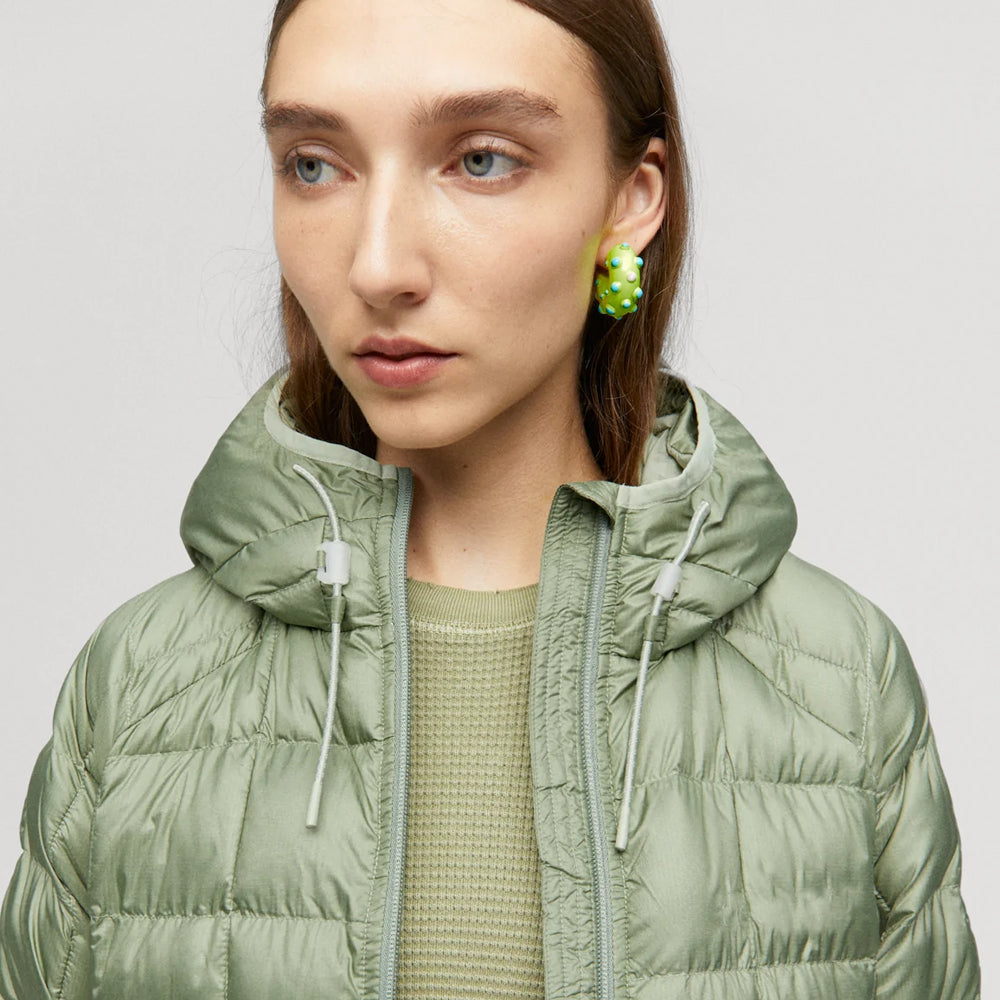 Women’s "Mint Glacier" Down Parka | Premium Light Green Water-Repellent Shell | Insulated Winter Coat with Storm Hood | Full Grain Apparel