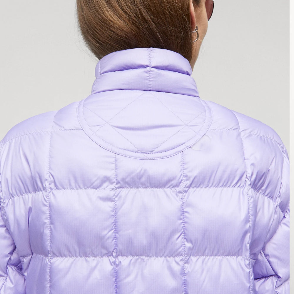 Women’s "Royal Frost" Winter Puffer | Premium Deep Purple Matte Finish | Ultra-Warm High-Loft Quilted Jacket | Full Grain Apparel