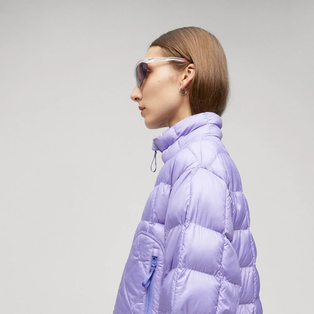 Women’s "Royal Frost" Winter Puffer | Premium Deep Purple Matte Finish | Ultra-Warm High-Loft Quilted Jacket | Full Grain Apparel