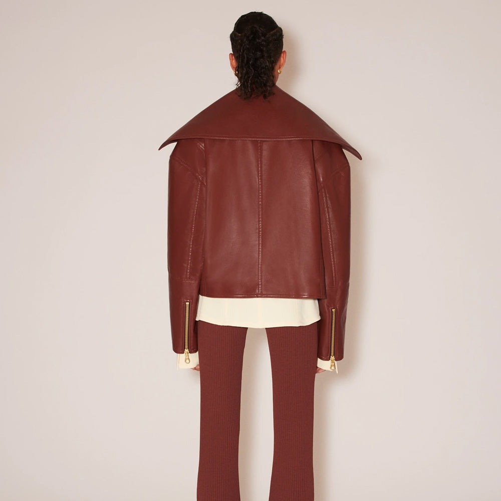Women’s "Scarlet Couture" Designer Fashion Jacket | Premium Red Sheepskin Leather | Full Grain Apparel