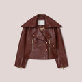Women’s "Scarlet Couture" Designer Fashion Jacket | Premium Red Sheepskin Leather | Full Grain Apparel