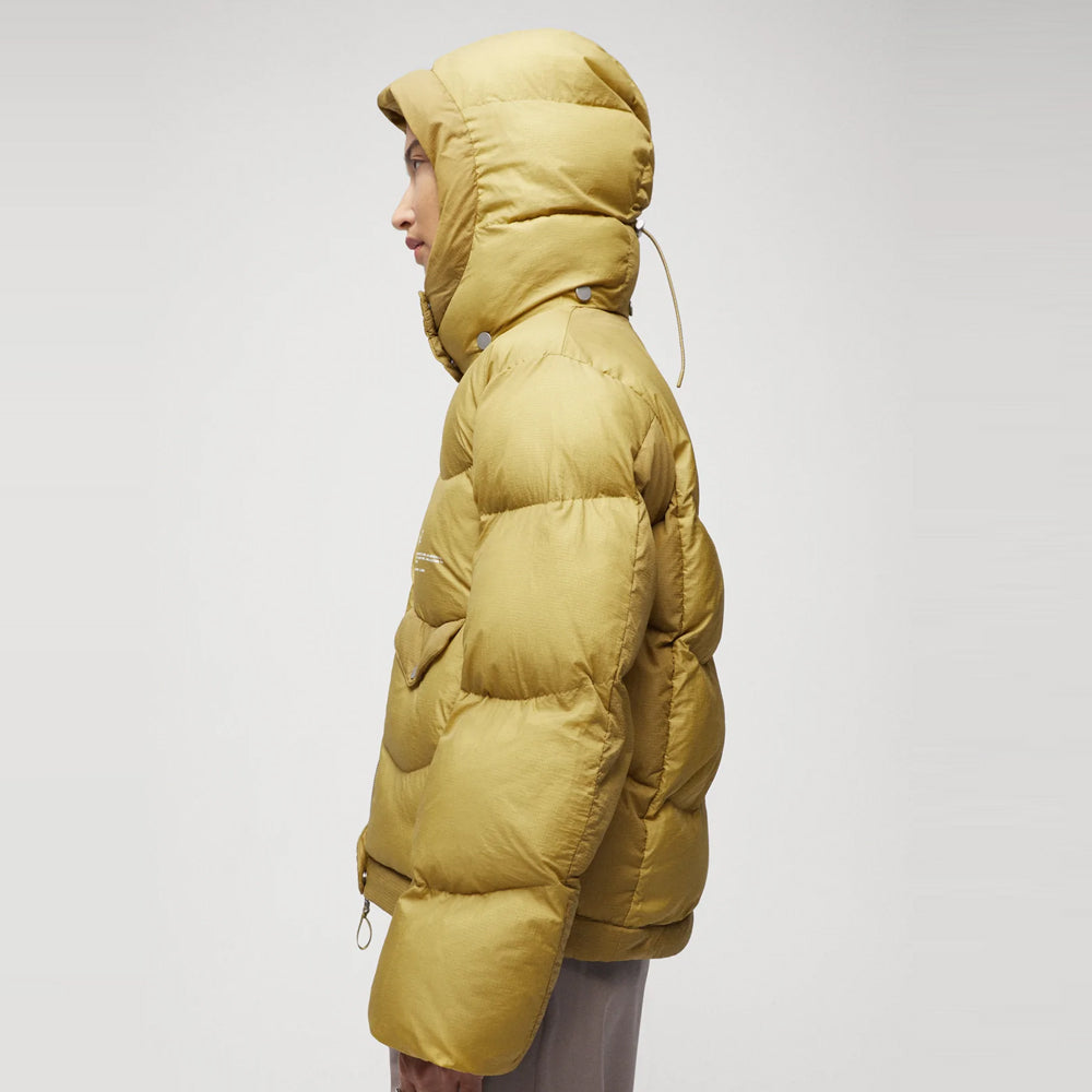 Women’s "Solar Flare" Essential Puffer | Vibrant Yellow Matte Finish | Lightweight Quilted Winter Jacket | Full Grain Apparel