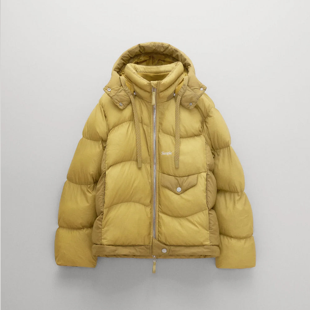 Women’s "Solar Flare" Essential Puffer | Vibrant Yellow Matte Finish | Lightweight Quilted Winter Jacket | Full Grain Apparel