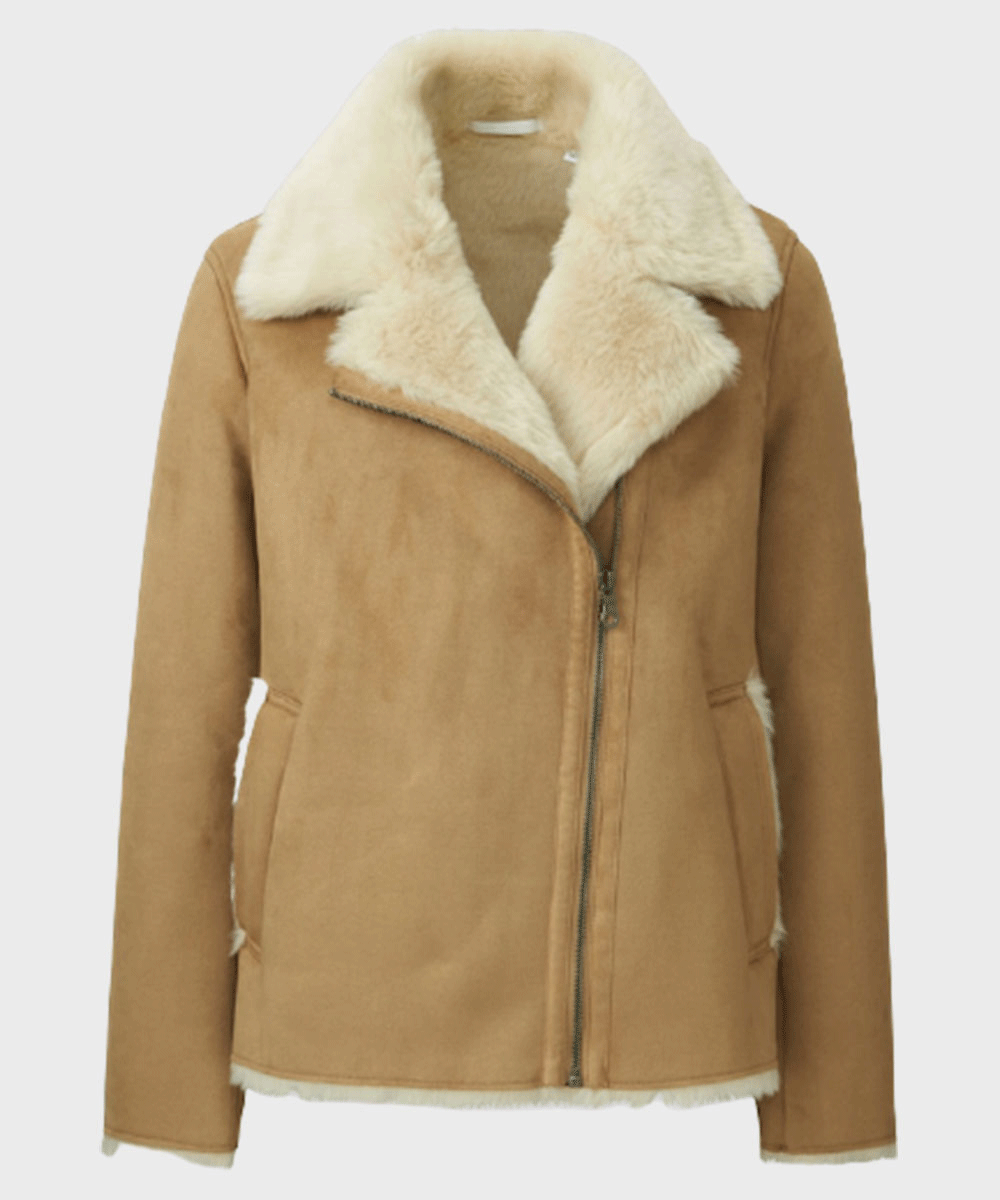 Women’s "Eco-Alpine" Aviator | Premium Cocoa Vegan Leather | High-Density Faux Shearling-Lined Winter Jacket | Full Grain Apparel