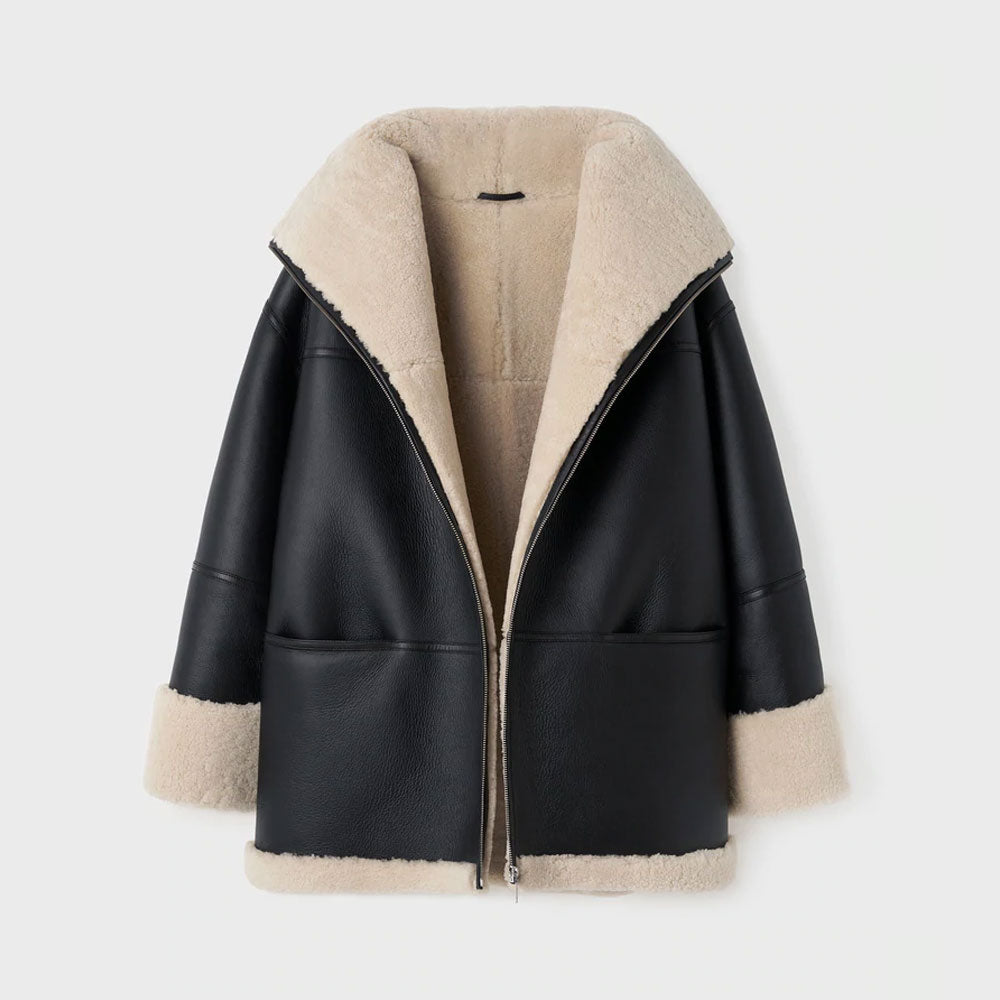 Women’s B3 RAF Aviator Styled Sheepskin Shearling Jacket | Heritage Flight Pilot Coat | Full Grain Apparel