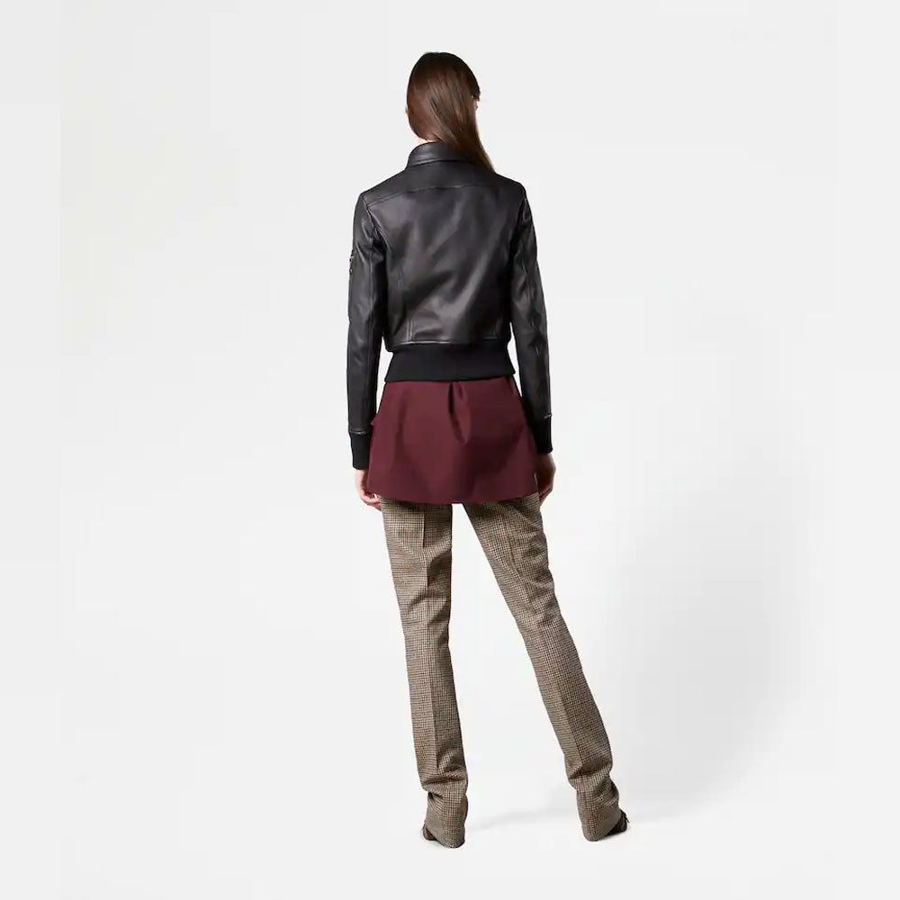 Women’s Black B3 Sheepskin Shearling Aviator Motorbike Jacket | Reinforced Winter Flight Moto | Full Grain Apparel