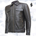 The "Vanguard" Top-Notch Brown Zipper Jacket | Full Grain Apparel