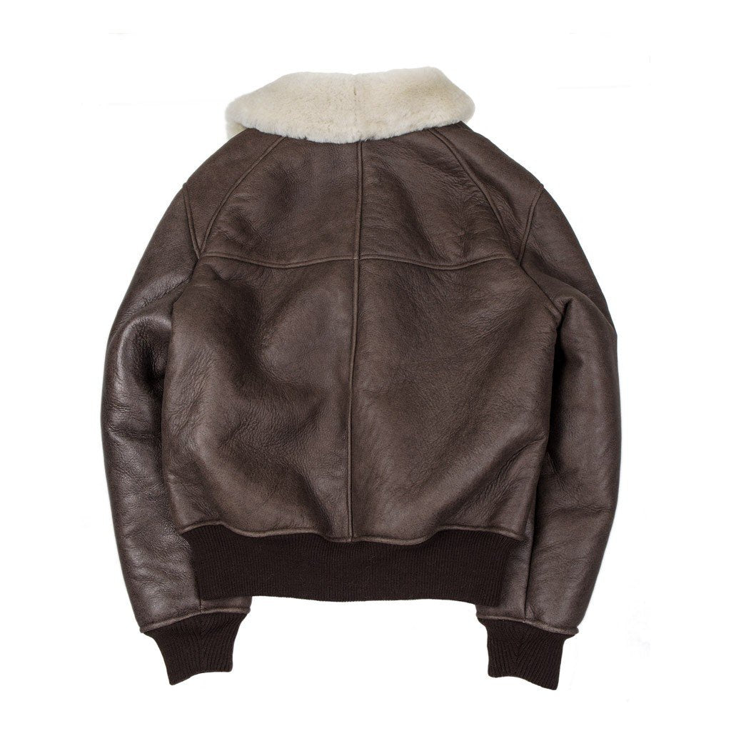 Men’s Fur B-26 Shearling Jacket | Rugged Tactical Dominance | Full Grain Apparel