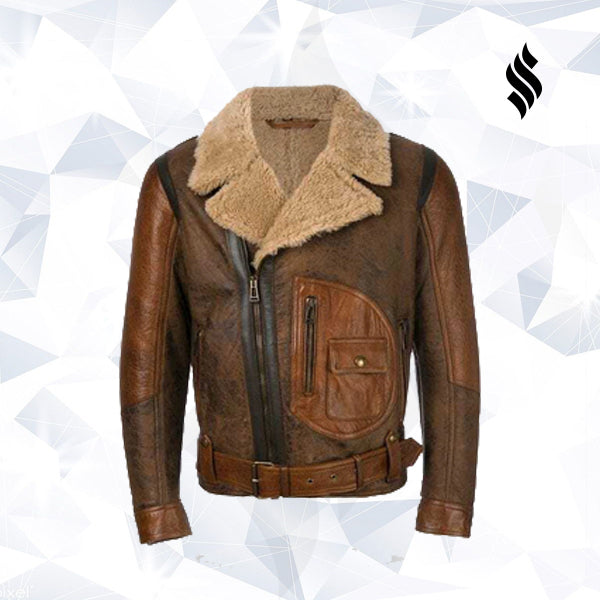 Men’s Aviator RAF B3 Leather Bomber Flying Jacket | Rugged Flight Heritage | Full Grain Apparel