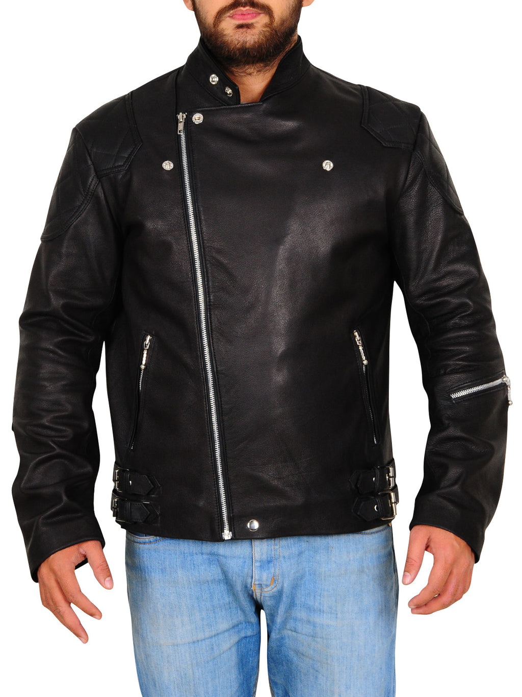 Men’s Classic Black Leather Biker Jacket | Timeless Rebel Style | Full Grain Apparel