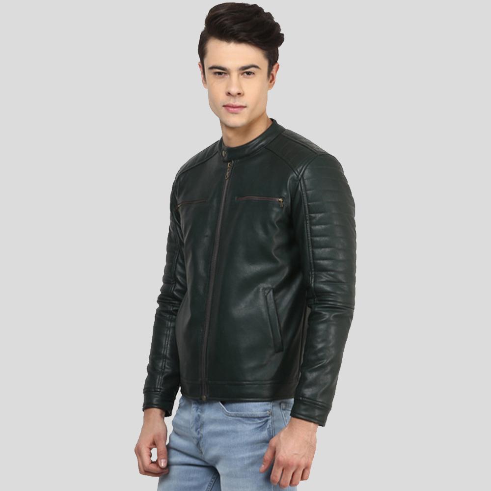 Men's Jacob Black Biker Leather Jacket | Full Grain Apparel