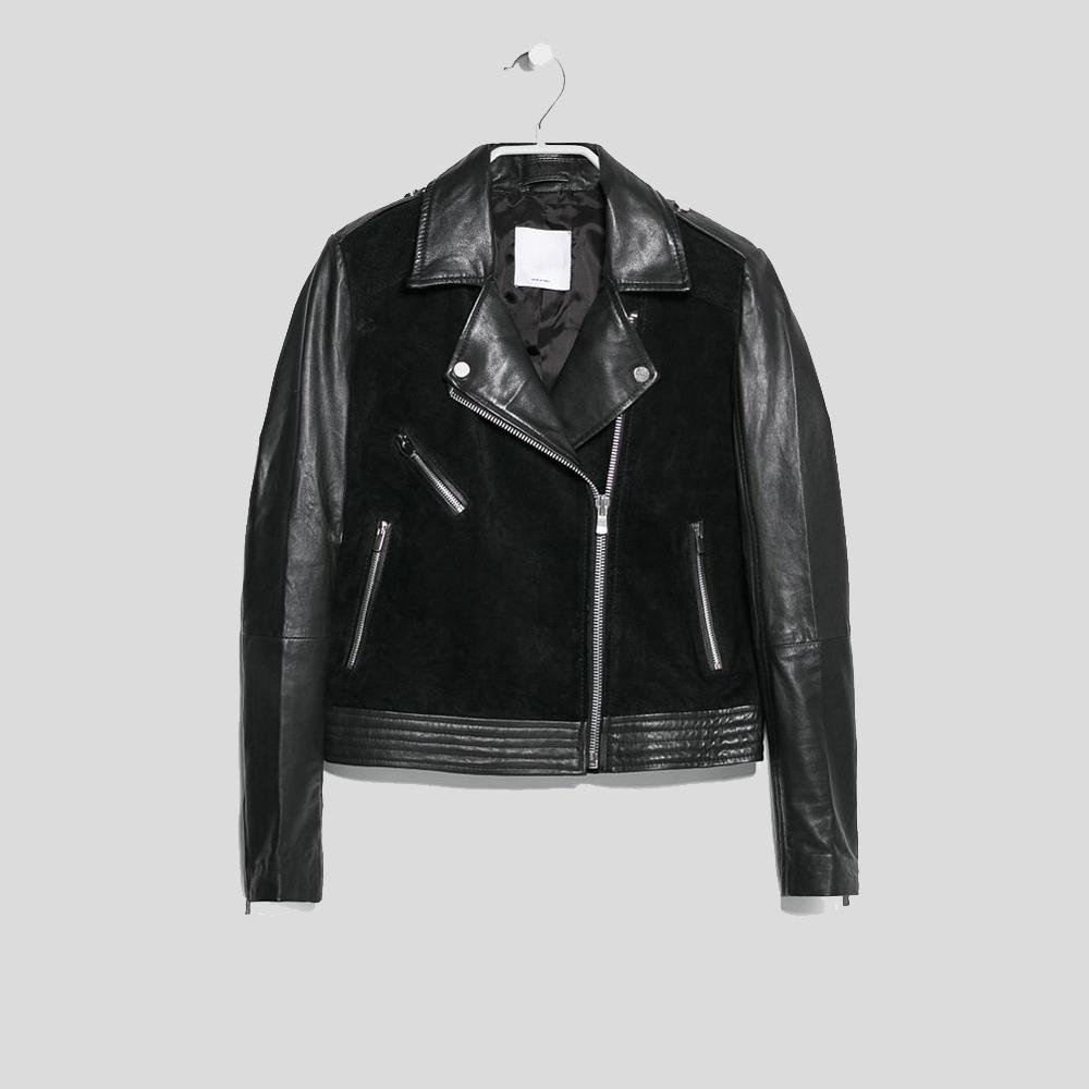 Women's Mia Black Biker Leather Jacket | Genuine Lambskin | Full Grain Apparel