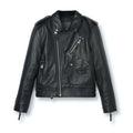 Men’s Black Leather Biker Jacket - Heavy-Duty Cowhide | Full Grain Apparel