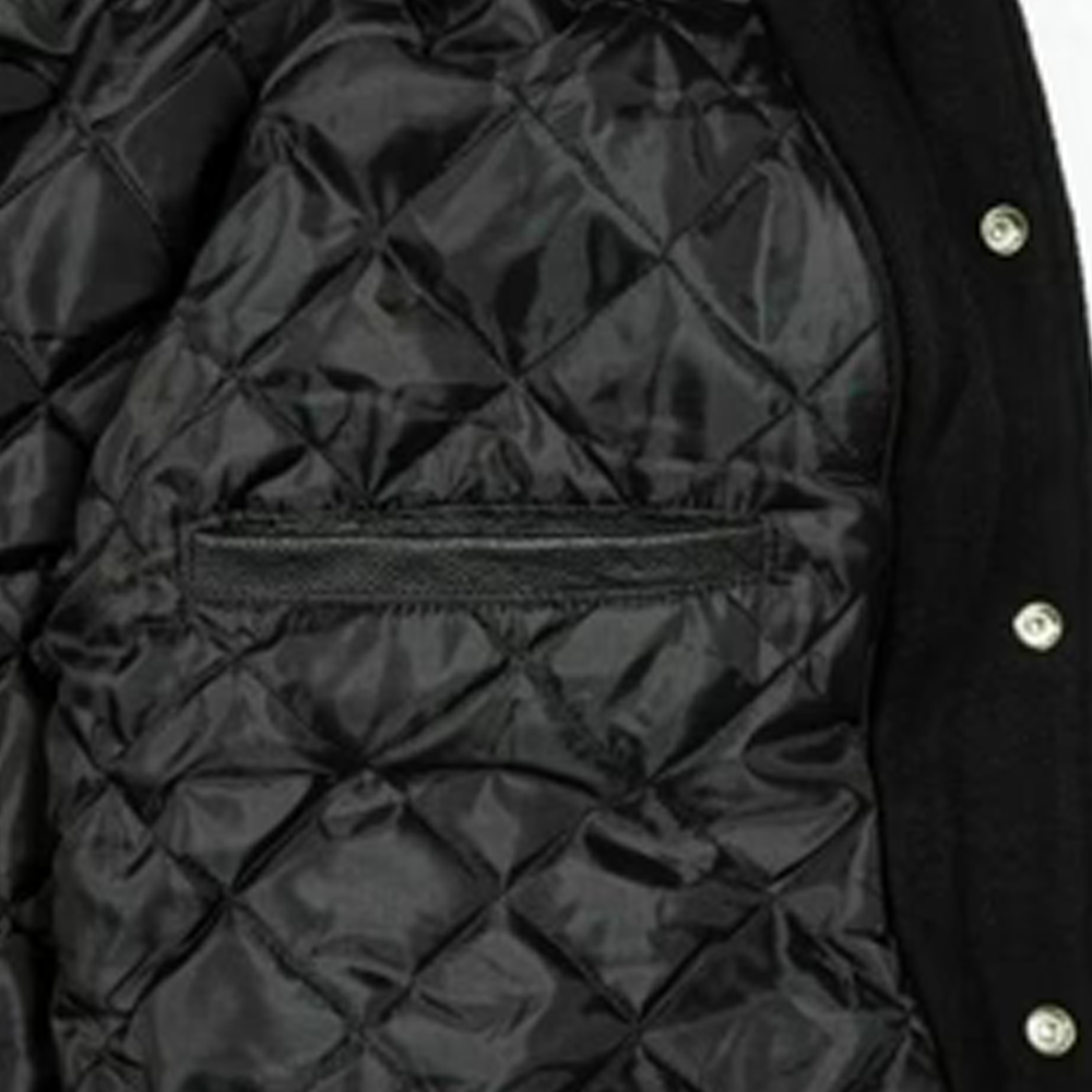 Black & Gold Varsity Jacket - Leather Letterman | Full Grain Apparel