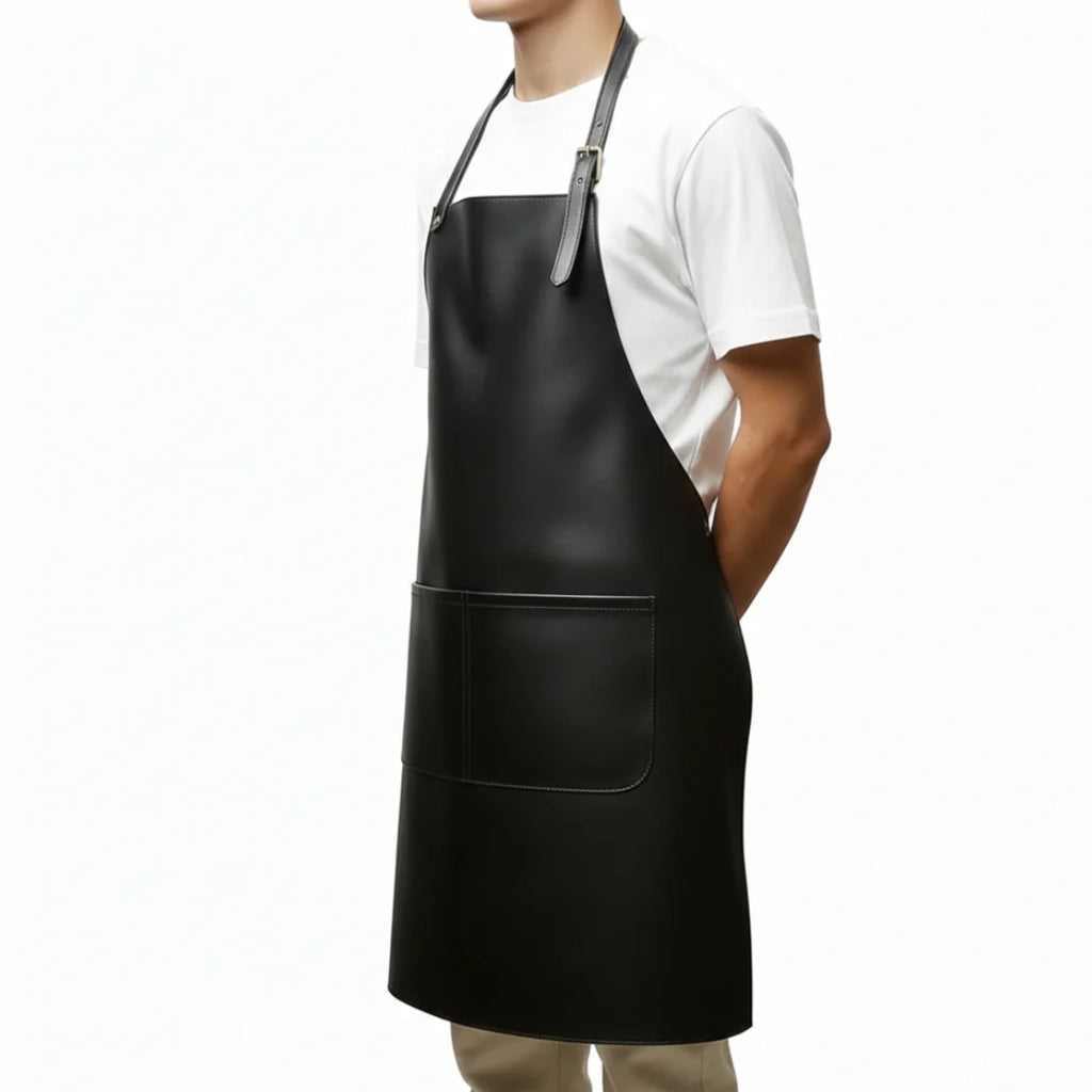 Tri-Tone Leather Cooking Apron