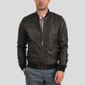 Men's Tom Black Bomber Leather Jacket | Classic Lambskin | Full Grain Apparel