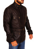 Men’s Brown Field Jacket | Military Utility Style | Full Grain Apparel