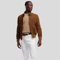Men’s Cohen Tan Suede Leather Jacket | Full Grain Apparel
