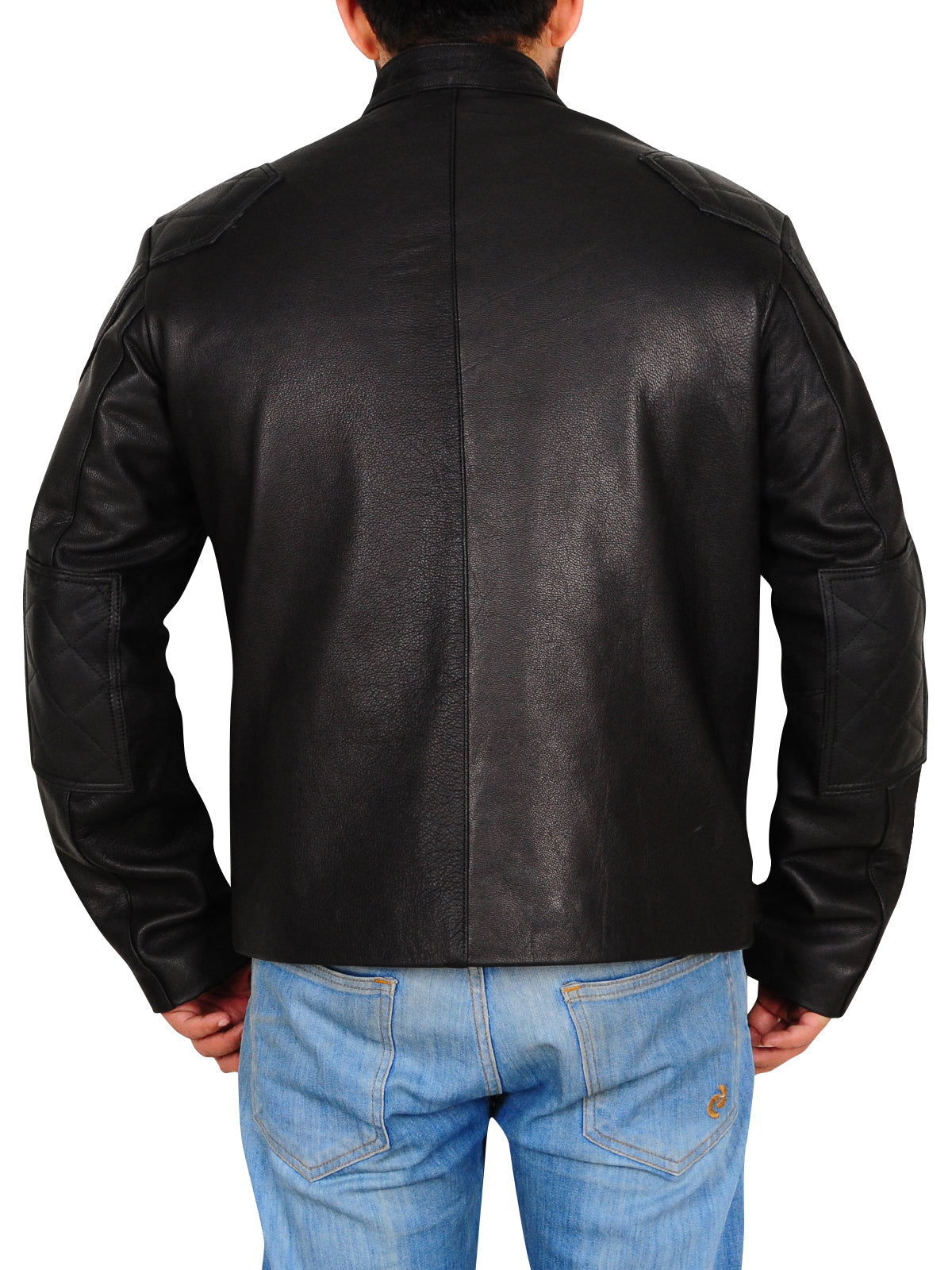 Chaqueta de motociclista de cuero negro clásica para hombre | Estilo rebelde atemporal | Prenda de cuero de plena flor