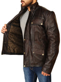 Men’s Dark Brown Leather Jacket | Classic Heritage Style | Full Grain Apparel
