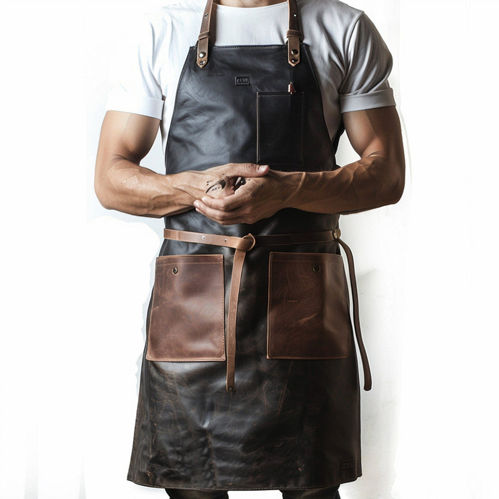 FlameFrenzy Leather Chef Apron