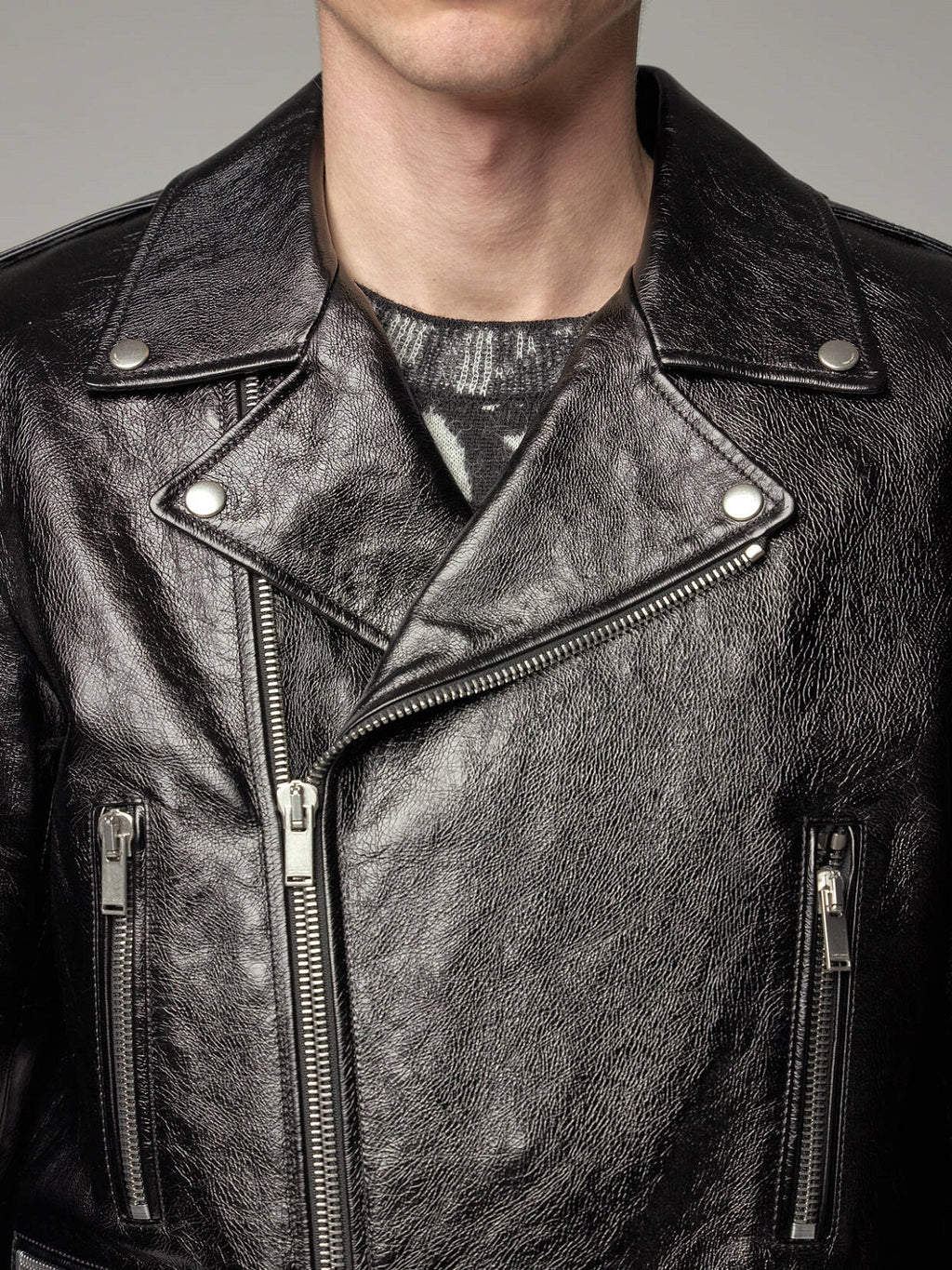 Men’s Obsidian Black Leather Racer Jacket | Heritage Moto Silhouette | Full Grain Apparel