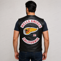 Hells Angels California leather motorcycle cut rear view
