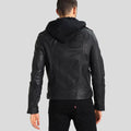 Men's Lupe Black Removable Hooded Jacket | Full Grain Apparel