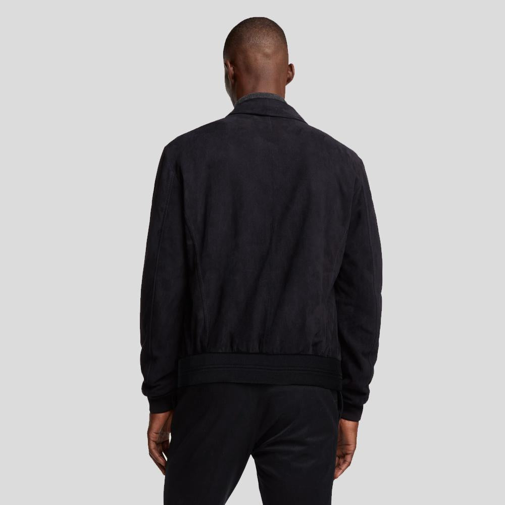 Men’s Jerry Blue Suede Leather Jacket | Full Grain Apparel
