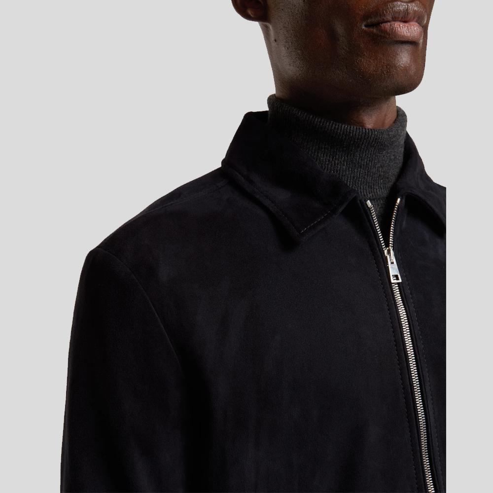 Men’s Jerry Blue Suede Leather Jacket | Full Grain Apparel