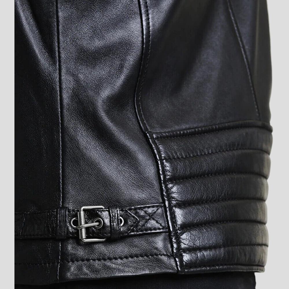 La chaqueta "Lester" Black Racer | Industrial Edge Moto | Prendas de piel de plena flor
