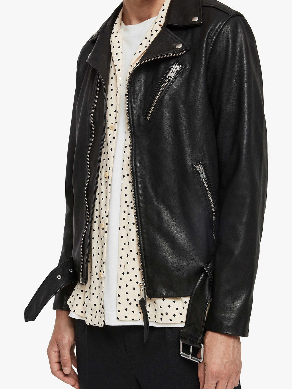 Chaqueta de Piel Negra "Natty" para Hombre | Estilo Urbano Sofisticado | Prenda de Piel de Grano Completo