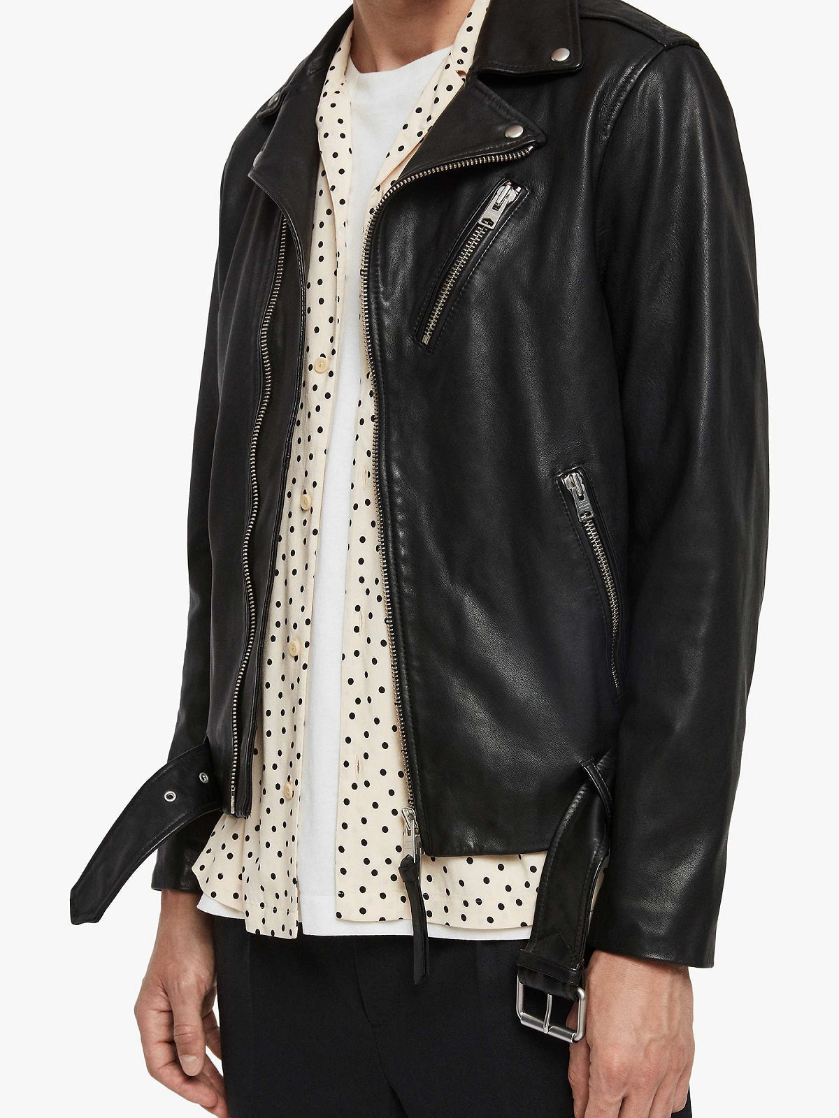 Chaqueta de Piel Negra "Natty" para Hombre | Estilo Urbano Sofisticado | Prenda de Piel de Grano Completo