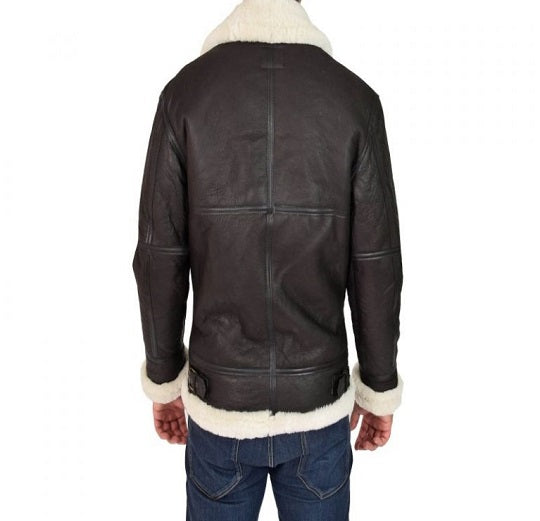 Men’s Jet Black B3 Bomber Leather Jacket | Rugged Stealth Luxury | Full Grain Apparel