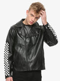 Men’s Midnight Black Leather Biker Jacket | Rugged Moto Streetwear | Full Grain Apparel