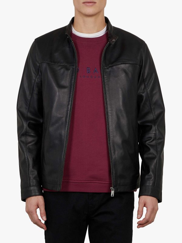 Men’s Carbon-Onyx Moto Leather Jacket | Industrial Street Armor | Full Grain Apparel