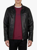 Men’s Carbon-Onyx Moto Leather Jacket | Industrial Street Armor | Full Grain Apparel